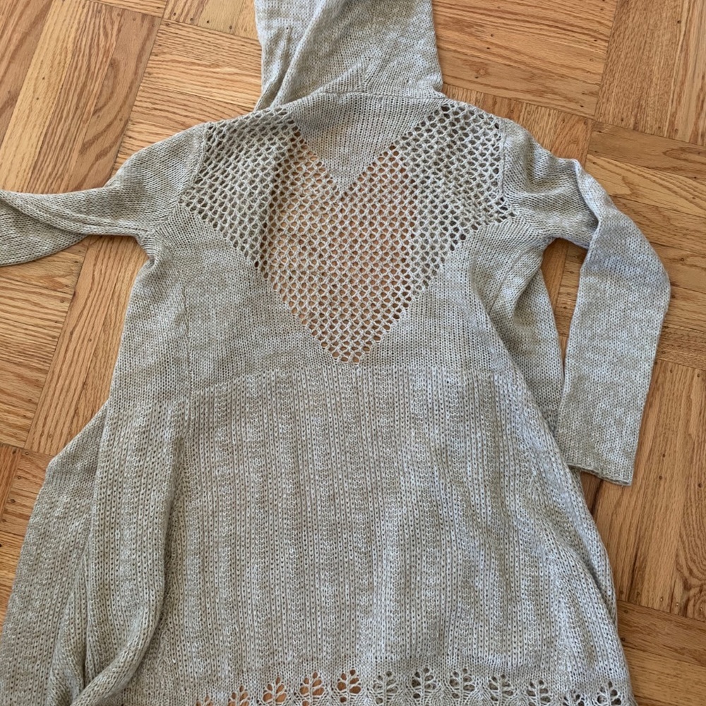 Long hooded sweater